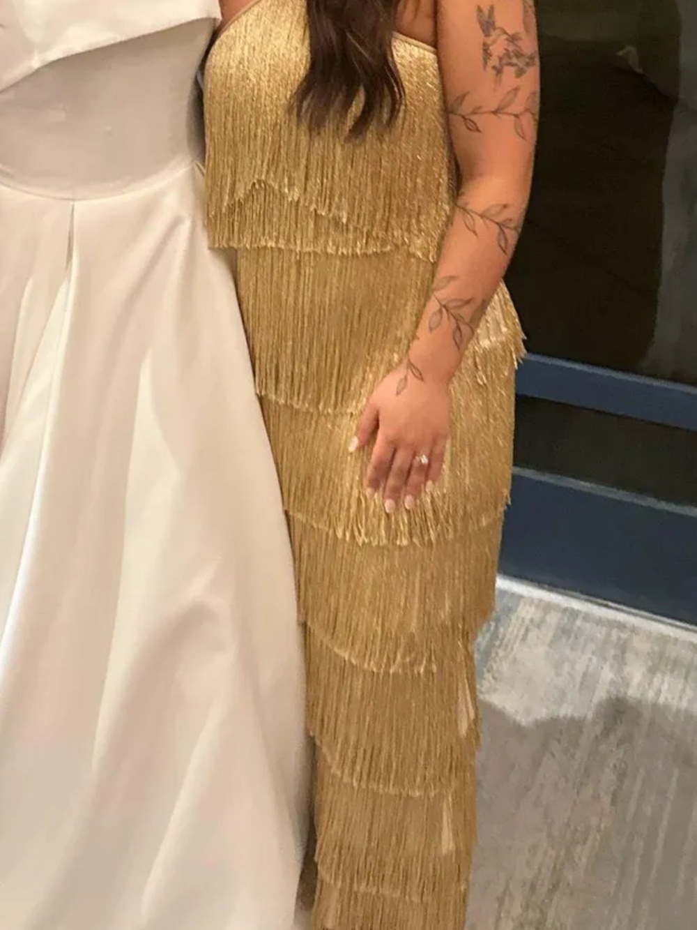 Show Me Your MuMu Gatsby Gold Fringe Maxi Dress - Picture 3 of 5